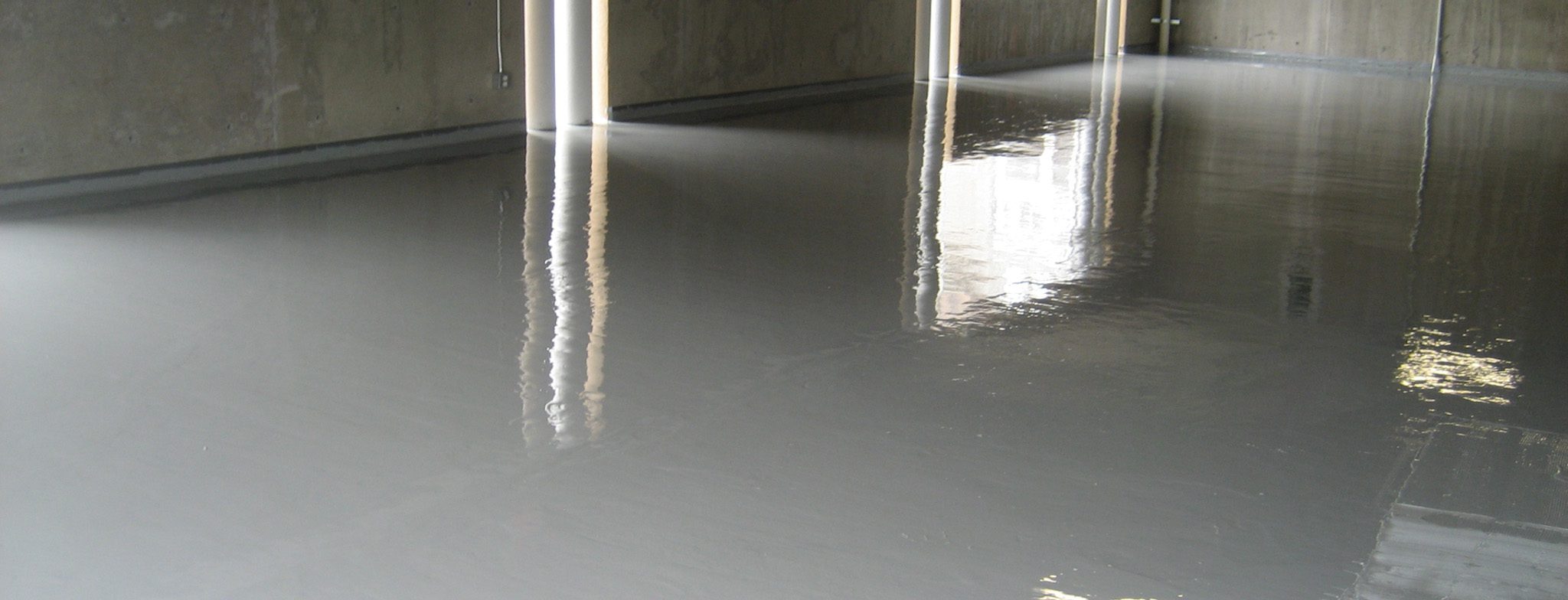 Flooded basement of building